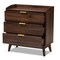 Baxton Studio Lena Mid-Century Walnut Brown Finished 3-Drawer Wood Chest 157-9533 - alternate 5